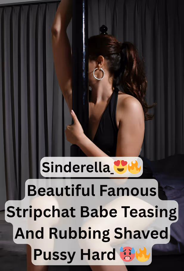 Image of Supersexy Beautiful Stripchat Babe Teasing And Stripping Shows Big Boobs Press And Rubbs Her Shaved Pussy Hard With Moaning Loudly
