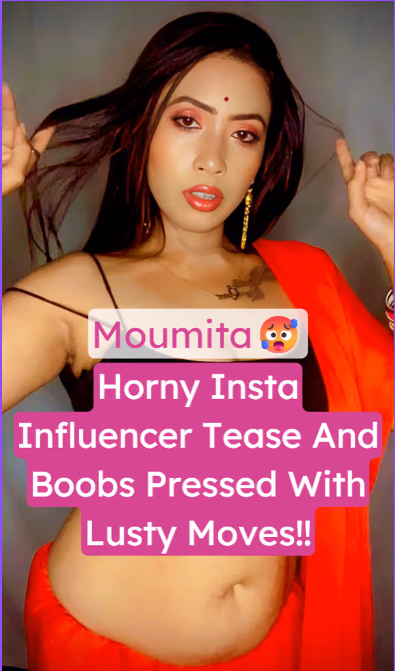 Image of Instagram Influencer Moumita Horny Tease Shows Big Boobs While Stripping