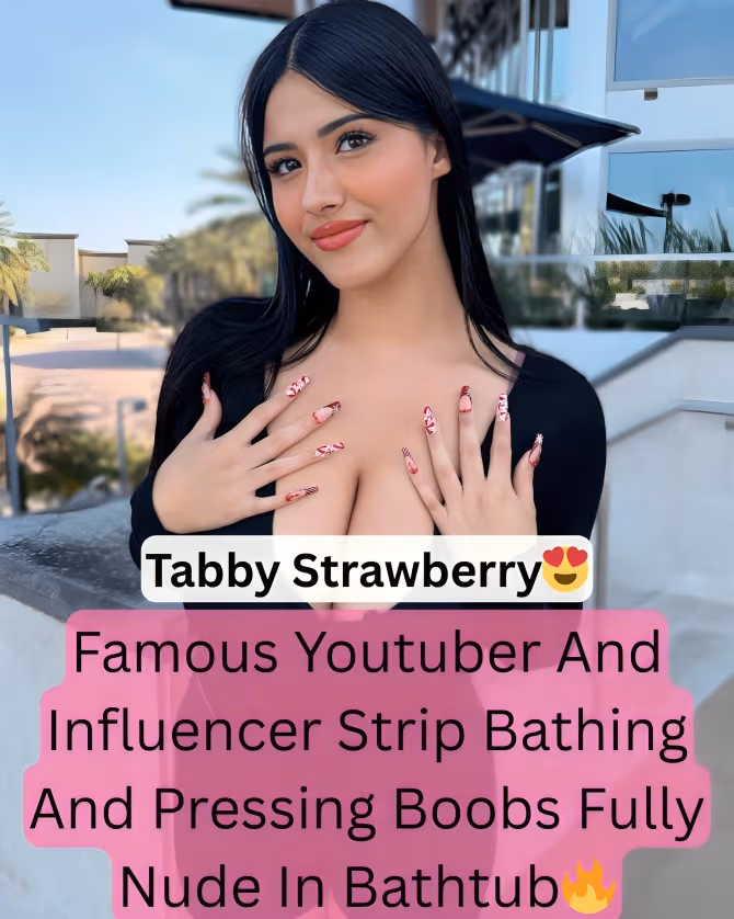 Featured image for Famous Youtuber Tabby Strawberry Fully Nude In Bathtub Pressing Her Big Boobs