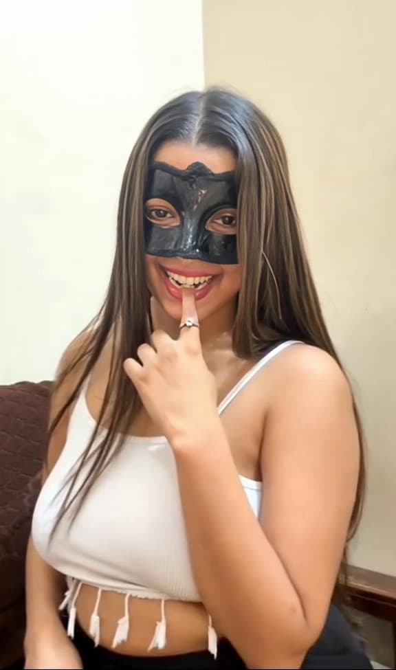 Image of Horny Desi Babe Sakshi Nude Oiling Her Tight Boobs and Pressing Them Hard